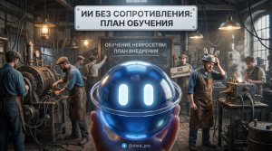 План внедрения ИИ без сопротивления сотрудников и обучение нейросетям