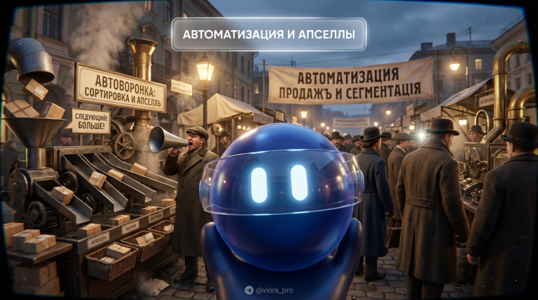 Схема автоматизации сегментации и апселлов через чат-боты и автоворонки