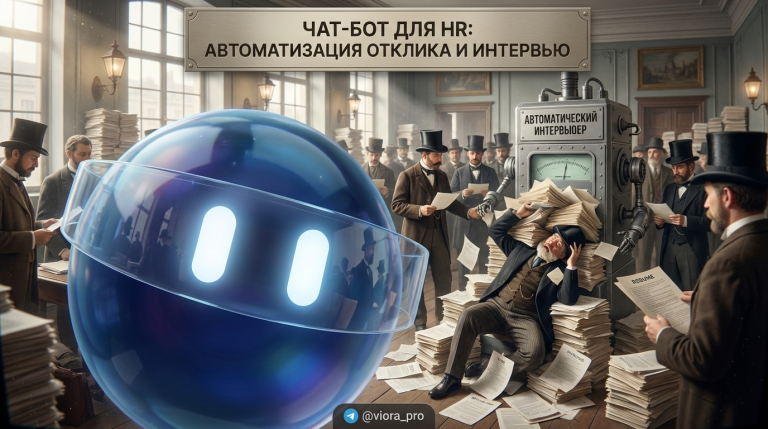 Иллюстрация работы чат-бота для автоматизации откликов и интервью в HR