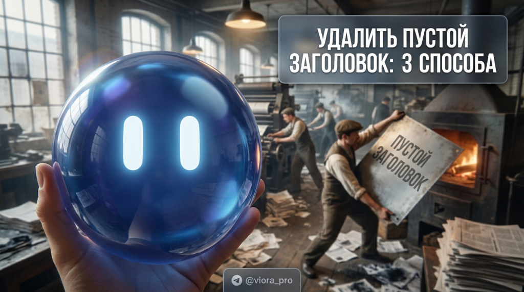 3 способа как убрать пустой заголовок и удалить лишние строки