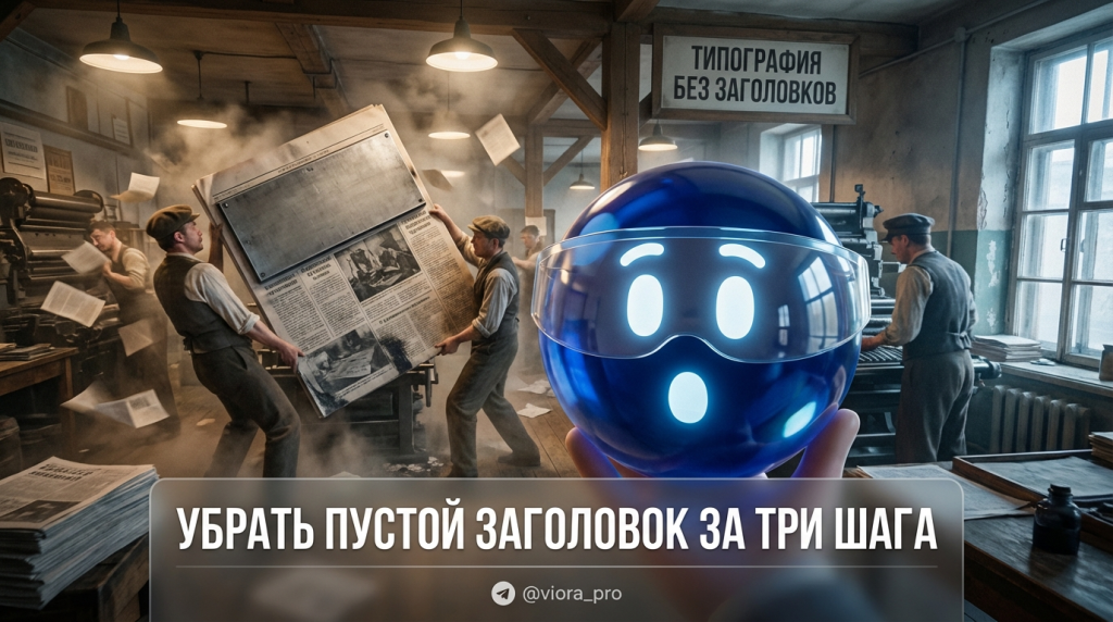 Инструкция как убрать пустой заголовок и исправить формат за 3 шага