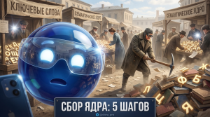 Схема 5 шагов для поиска ключевых слов и сбора семантического ядра