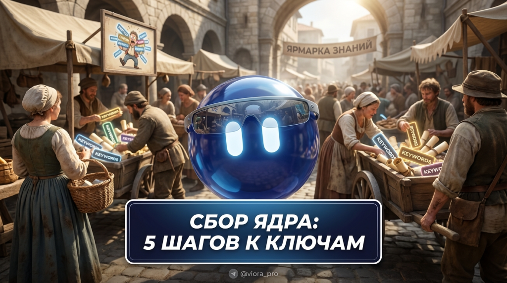 Инфографика: 5 шагов для поиска ключевых слов и сбора семантического ядра