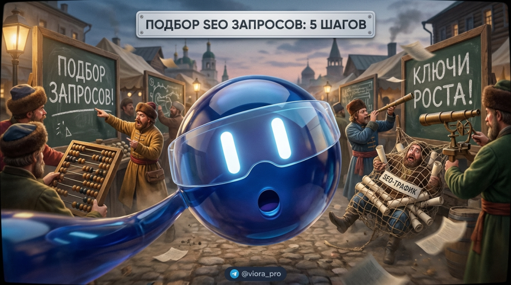 Схема 5 шагов подбора поисковых запросов для роста SEO-трафика