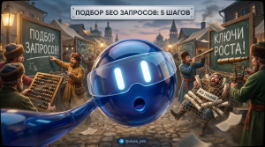 Схема 5 шагов подбора поисковых запросов для роста SEO-трафика