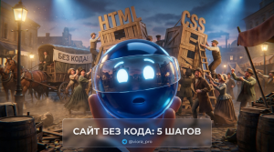 Иллюстрация 5 шагов для бесплатного создания сайта без навыков программирования